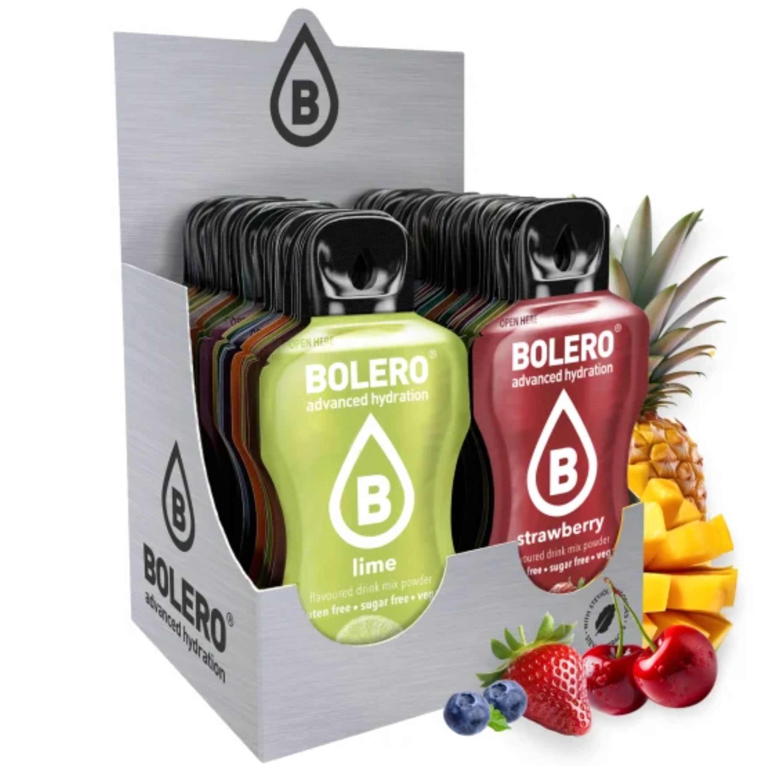 Set De 24 Sachets Bolero Drink Mix - 3g Chaque - Multi Saveurs - Pour Boissons Sans Sucre - Neuf
