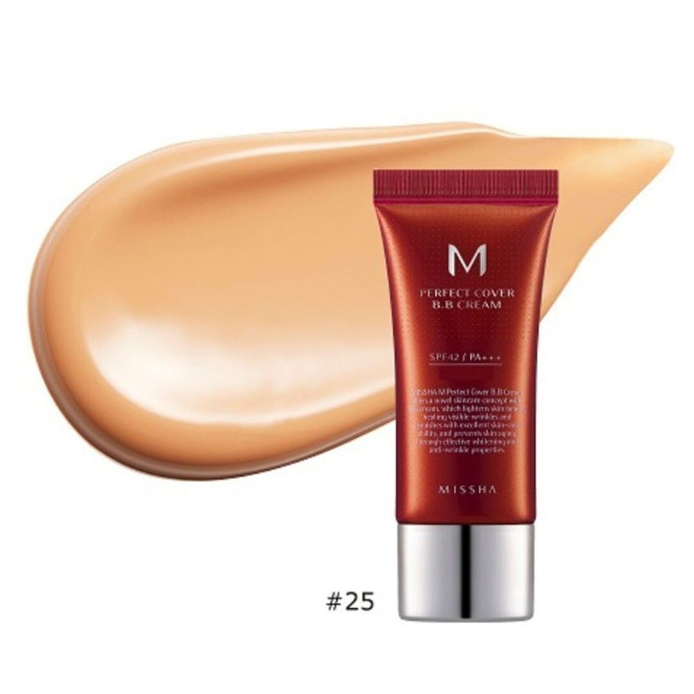 BB Cream Missha M Perfect Cover - Teinte Warm Beige No 25 - 20 Ml - Neuf