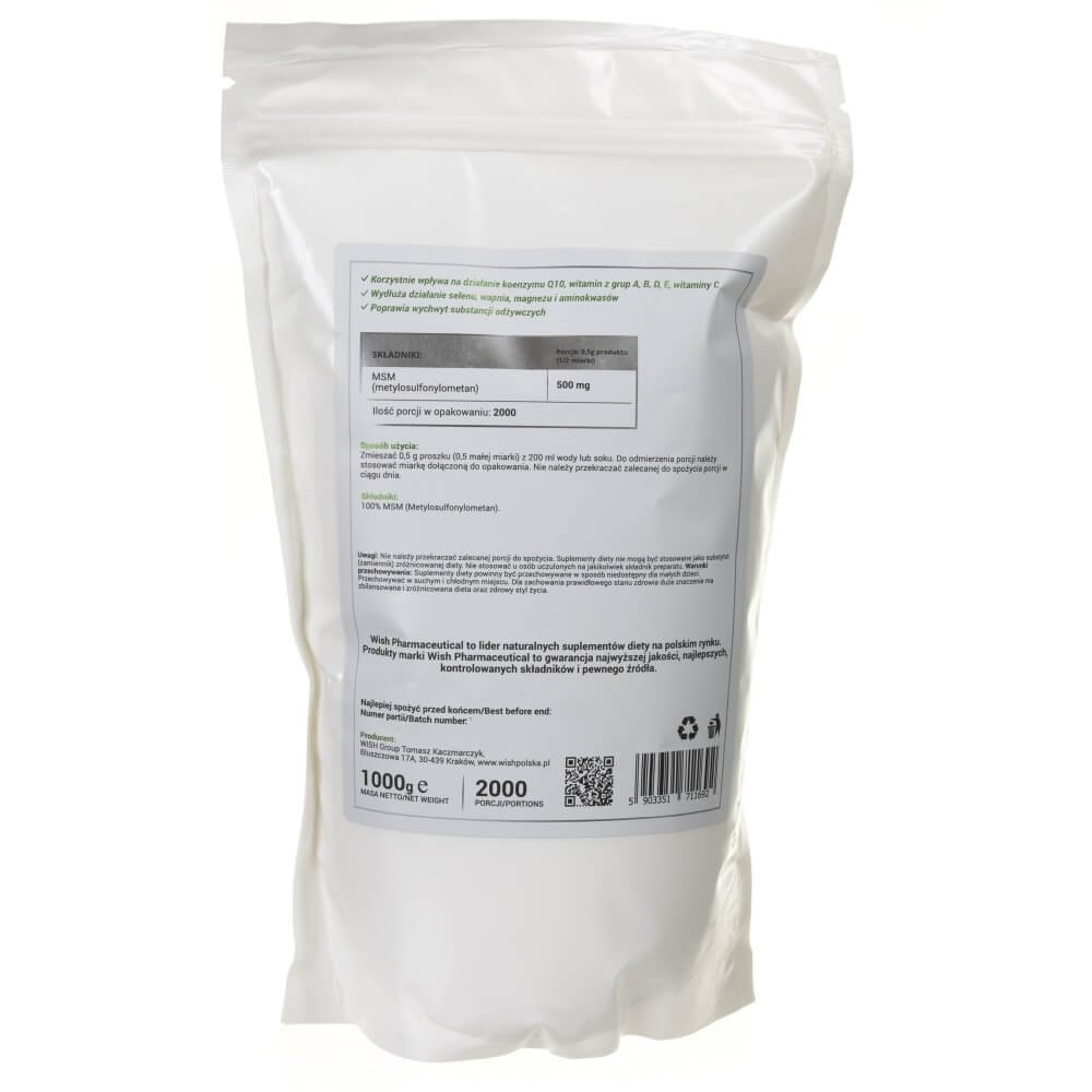 MSM Soufre Organique Vitaler's 1000mg - 120 Gélules - Soutien Articulations & Peau